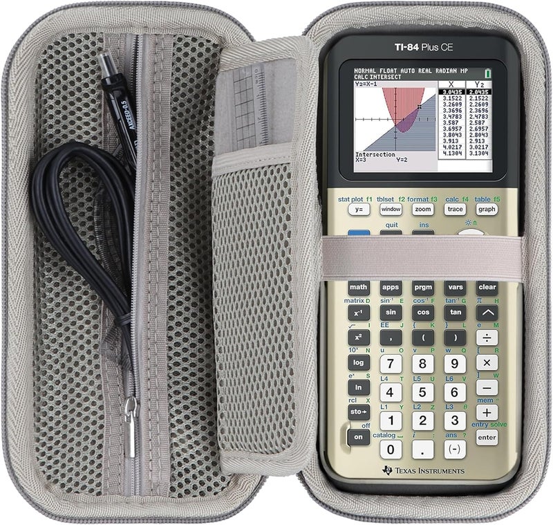 RIYADAone Hard Case Replacement for Texas Instruments TI-84 Plus CE/TI-84 Plus/TI-Nspire CX II CAS/TI-Nspire CX II/TI-83 Plus/TI-89 Titanium/TI-85 / TI-86 Color Graphing Calculator (Clay Brown Case) - Image 1